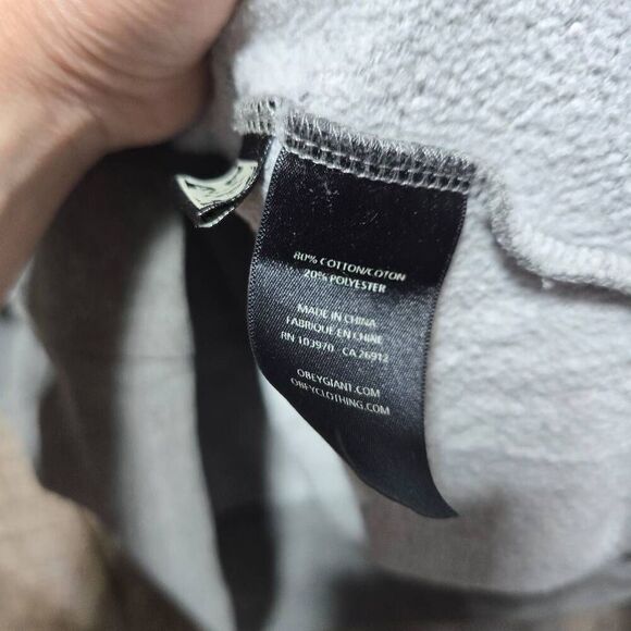 5/$25 Obey Propoganda Grey Floral Hoodie - Picture 7 of 7